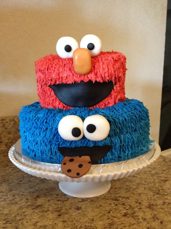 Some Cool Cookie monster cakes / Cookie monster Cake ideas