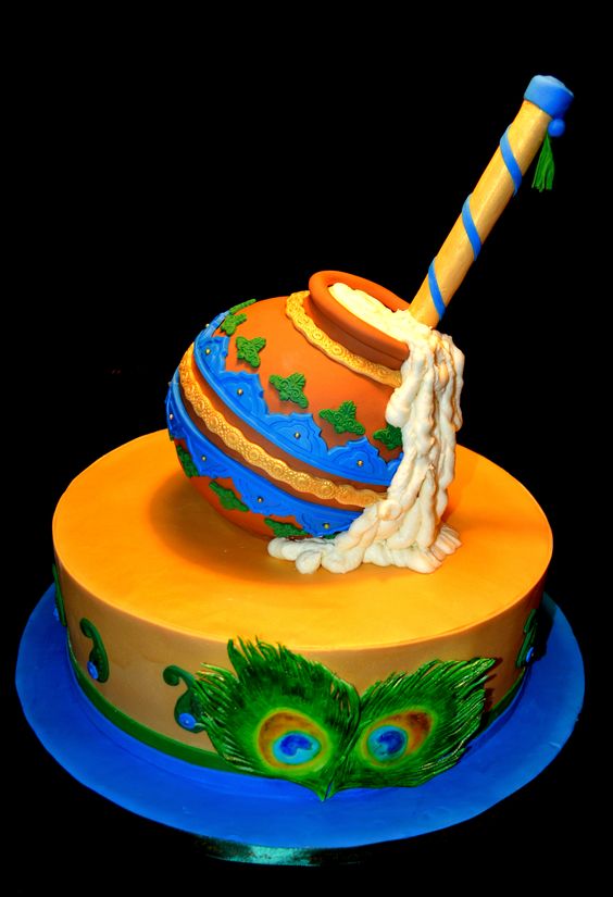 Krishna themed Cakes / Janmashtami cakes