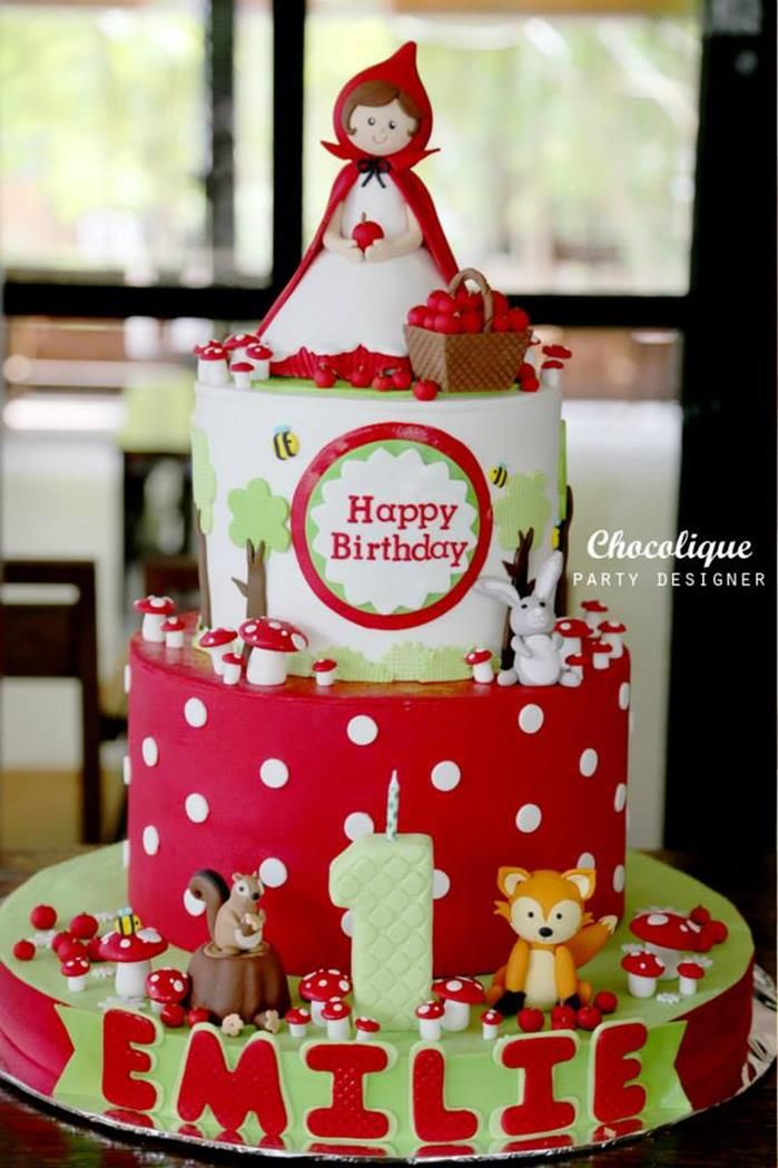 Little Red Riding Hood Cake  Birthday cake kids, Themed cakes, Girl cakes