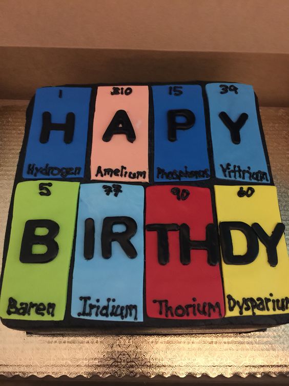 Periodic Table Themed Cakes