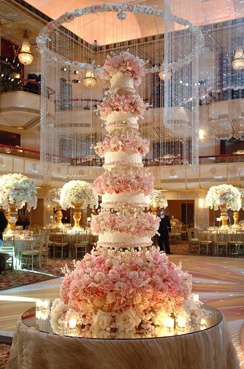 huge-wedding-cake-with-pink-flowers