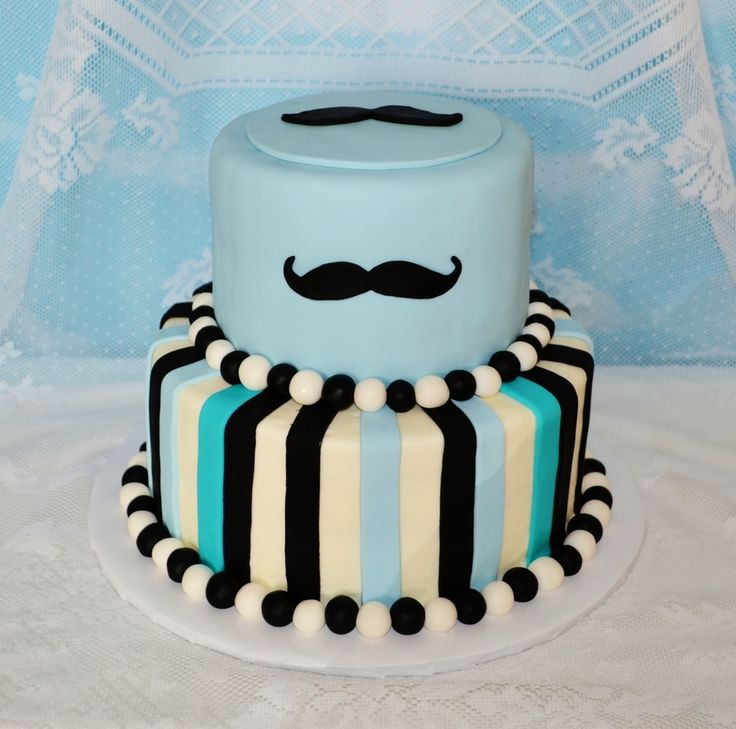 Stylish Mustache Cake