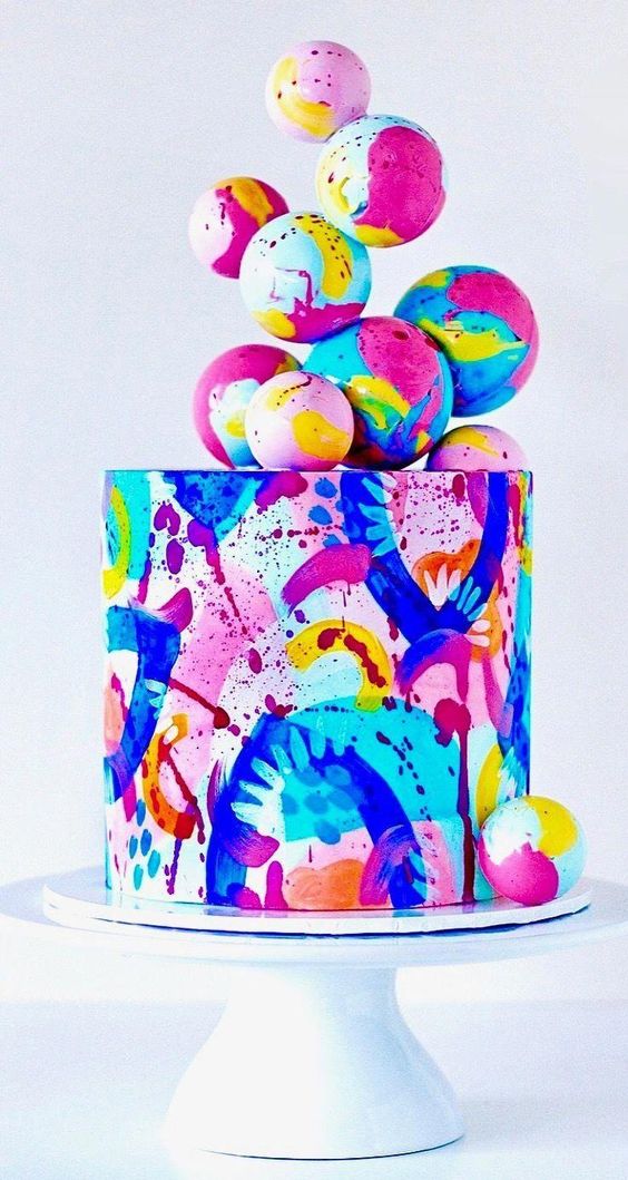 holi theme cake